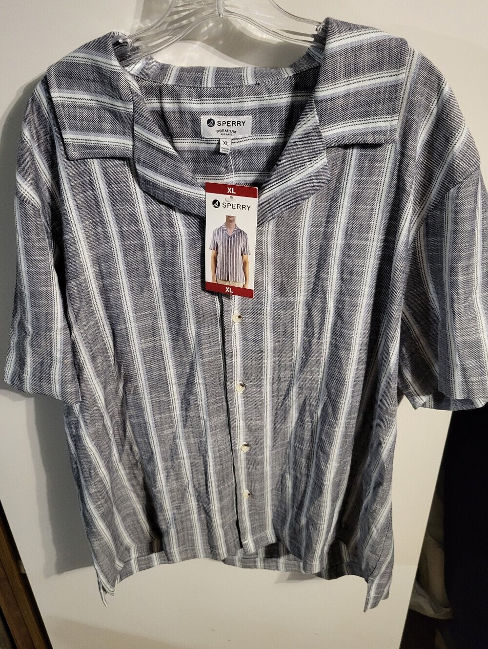 Sperry Men Camp Collar Button Down Shirt New Size XL